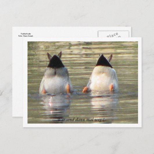 Wir sind dann mal weg! briefkaart (Voorkant / Achterkant)