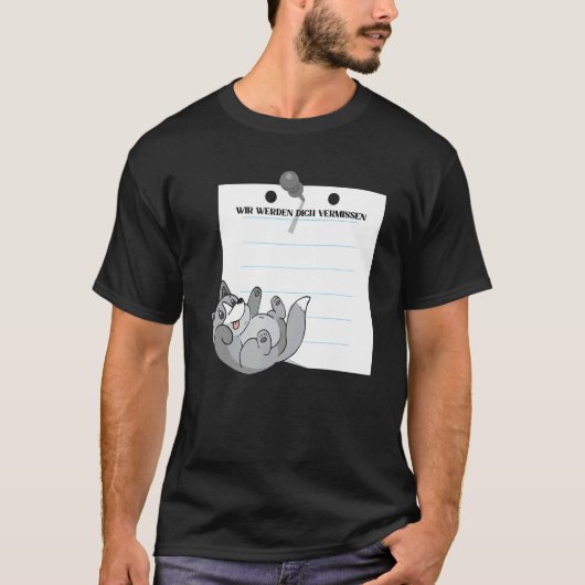 Wir Werden Dich Vermissen Friends Farewell with Si T-shirt (Voorkant)