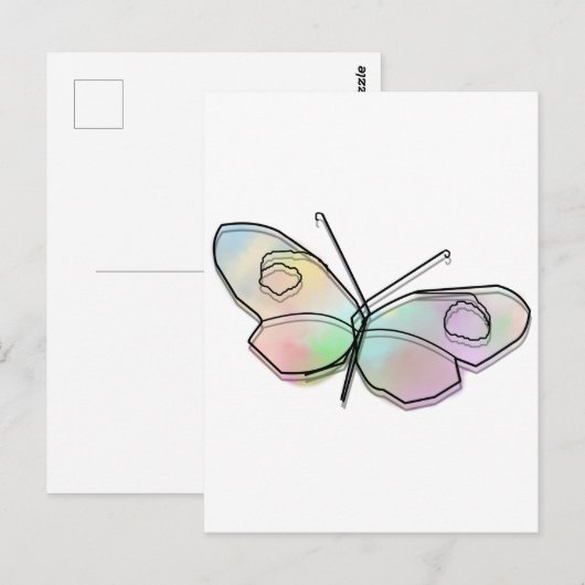 Wire Butterfly Briefkaart (Voorkant / Achterkant)
