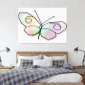 Wire Butterfly Canvas Afdruk (Insitu (Slaapkamer))