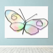 Wire Butterfly Canvas Afdruk (Insitu (Houten vloer))