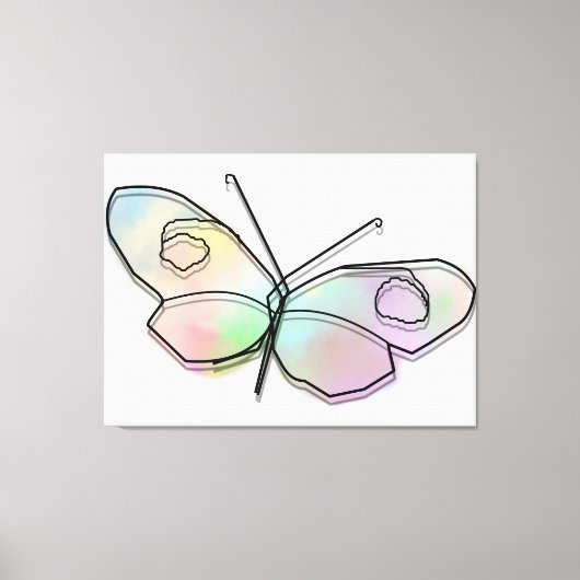 Wire Butterfly Canvas Afdruk (Voorkant)
