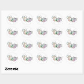 Wire Butterfly Ronde Sticker (Vel)