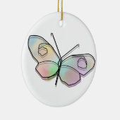 Wire Butterfly Round Keramisch Ornament (Rechts)