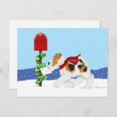 Wire Fox Kerstmail Feestdagenkaart (Voorkant / Achterkant)