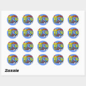 Wire_Fox_Terrier_Agility_ Ronde Sticker (Vel)
