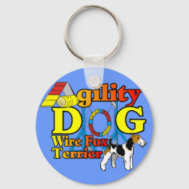 Wire_Fox_Terrier_Agility_ Sleutelhanger