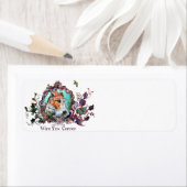 Wire Fox Terrier Antiek Portret Etiket (Insitu)