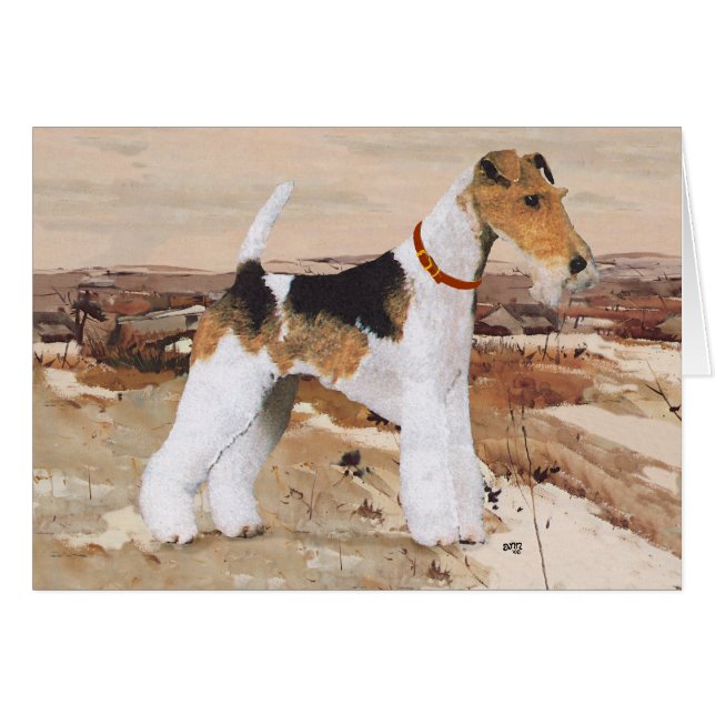 Wire Fox Terrier Autumn (Voorkant Horizontaal)