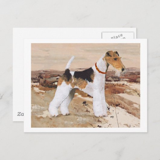 Wire Fox Terrier Autumn Briefkaart (Voorkant / Achterkant)