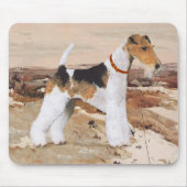 Wire Fox Terrier Autumn Muismat (Voorkant)
