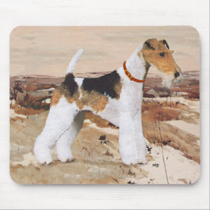 Wire Fox Terrier Autumn Muismat