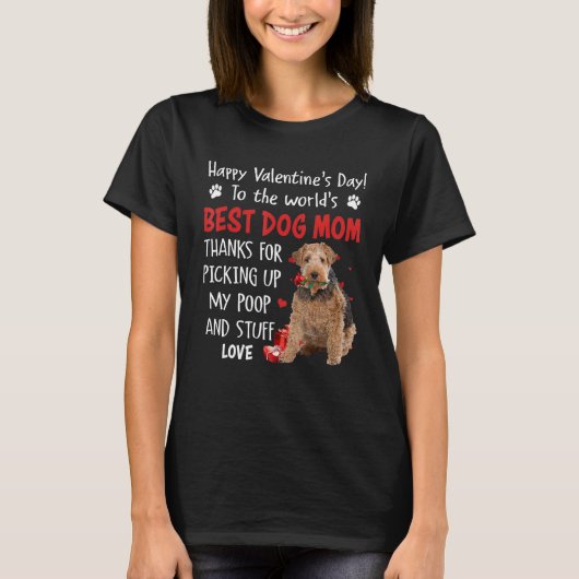 Wire Fox Terrier Best Dog Mam Valentijnsdag Funny T-shirt (Voorkant)