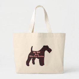 Wire Fox Terrier BFF-cadeaus Grote Tote Bag