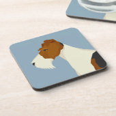 Wire Fox Terrier Bier Onderzetter (Linkerzijde)