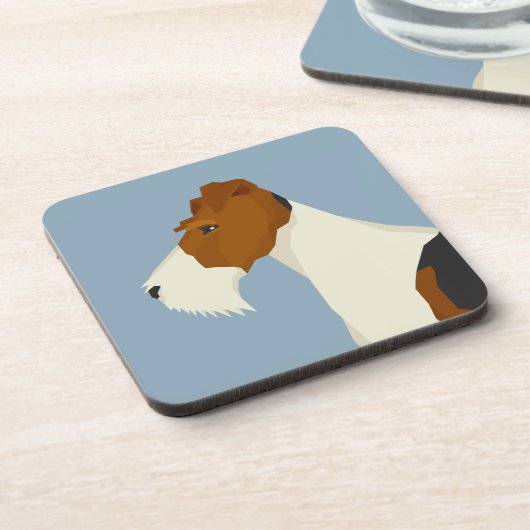 Wire Fox Terrier Bier Onderzetter (Linkerzijde)