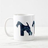 Wire Fox Terrier Black Waterverf Silhouette Koffiemok (Links)