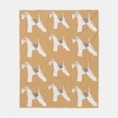 Wire Fox Terrier Blanket Fleece Deken (Voorkant)
