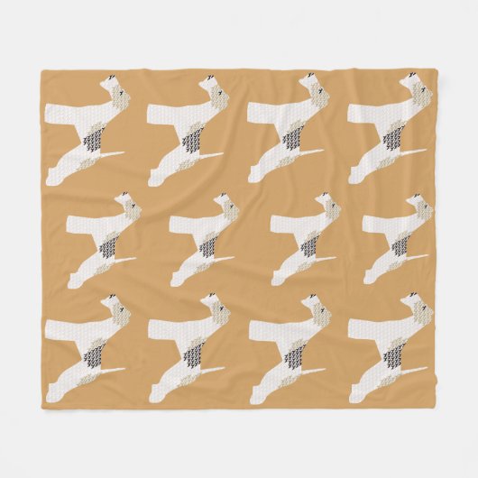 Wire Fox Terrier Blanket Fleece Deken (Voorkant (Horizontaal))