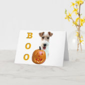 Wire Fox Terrier Boo Kaart (Gele Bloem)