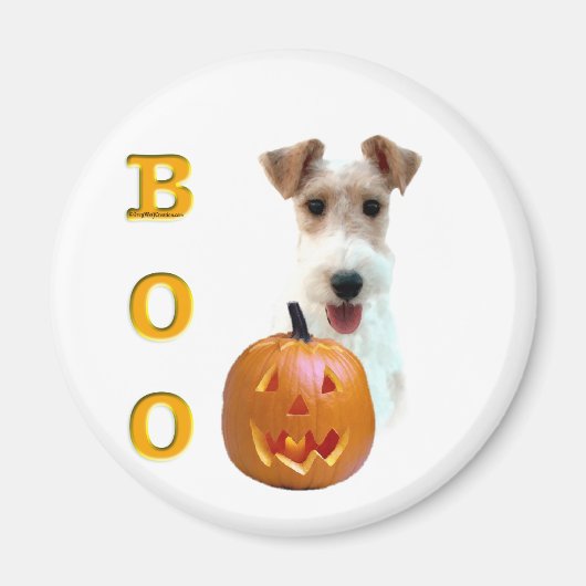 Wire Fox Terrier Boo Magneet (Voorkant)