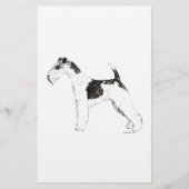 Wire Fox Terrier Briefpapier (Voorkant)
