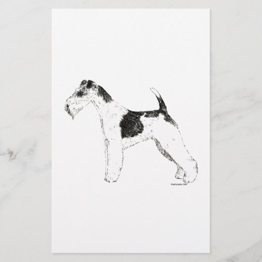 Wire Fox Terrier Briefpapier (Voorkant)