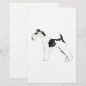 Wire Fox Terrier Briefpapier (Voorkant / Achterkant)