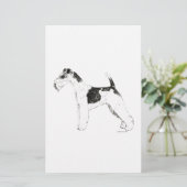 Wire Fox Terrier Briefpapier (Staand voorkant)
