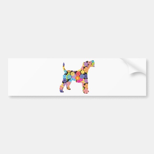 Wire Fox Terrier Bumpersticker (Voorkant)