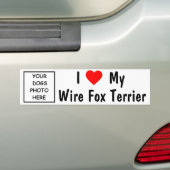 Wire Fox Terrier Bumpersticker (Op auto)