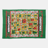 Wire Fox Terrier Coundown met Kerstmis Advent Dog Theedoek (Horizontaal)