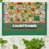 Wire Fox Terrier Countdown Kerstmis Advent Honden Theedoek (Gevouwen)