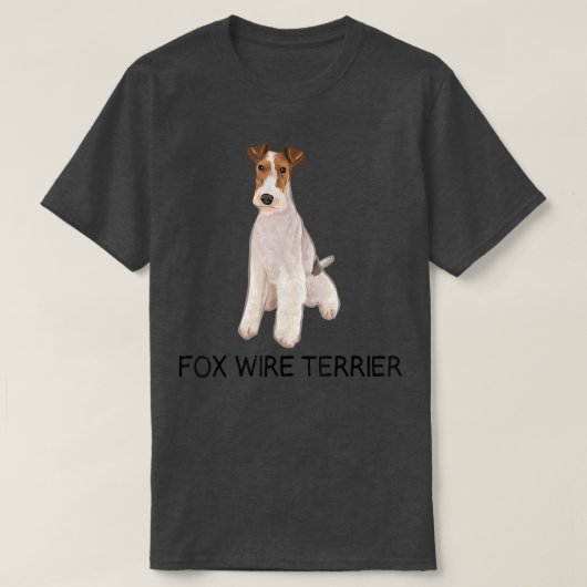 Wire Fox Terrier Crazy Dog Lover T-Shirt (Design voorkant)