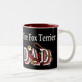 Wire Fox Terrier Dad Gifts Tweekleurige Koffiemok