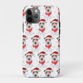 Wire Fox Terrier Dog Breed Christmas Stars Case-Mate iPhone Case