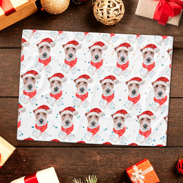 Wire Fox Terrier Dog Breed Christmas Stars Fleece Deken