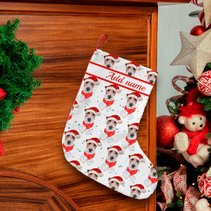 Wire Fox Terrier Dog Breed Christmas Stars Kleine Kerstsok