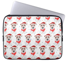 Wire Fox Terrier Dog Breed Christmas Stars Laptop Sleeve
