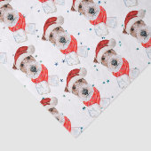 Wire Fox Terrier Dog Breed Christmas Stars Tissuepapier (Detail)