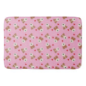 Wire Fox Terrier Dog Heart Glasses roze Badmat (Voorkant)