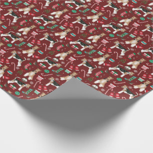 Wire Fox Terrier Dog Kerstmis Cadeaupapier