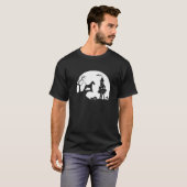 Wire Fox Terrier Dog Moon Silhouette Funny Hwe T-shirt (Voorkant volledig)