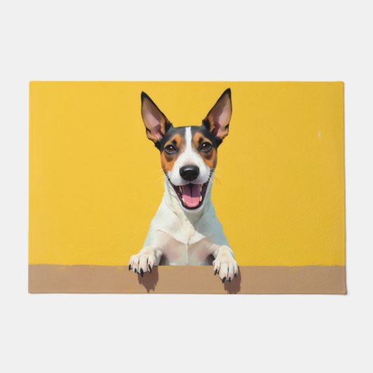 Wire Fox Terrier Doormat Art Deurmat (Voorkant)
