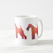 Wire Fox Terrier Geometric Pattern Silhouette Koffiemok (Voorkant rechts)