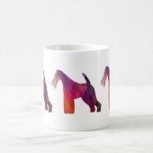 Wire Fox Terrier Geometric Pattern Silhouette Koffiemok (Center)