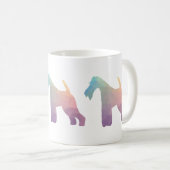 Wire Fox Terrier Geometric Pattern Silhouette Koffiemok (Voorkant rechts)