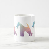 Wire Fox Terrier Geometric Pattern Silhouette Koffiemok (Center)