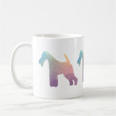 Wire Fox Terrier Geometric Pattern Silhouette Koffiemok (Links)