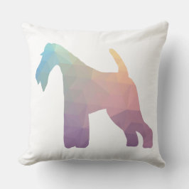 Wire Fox Terrier Geometric Pattern Silhouette Kussen